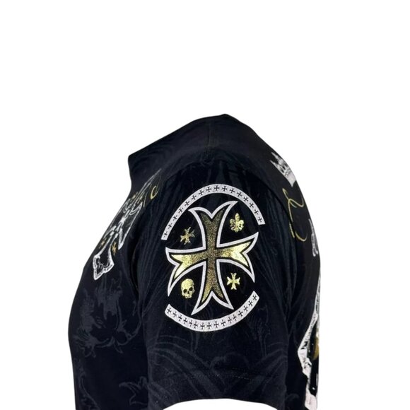 Archaic by Affliction Men's T-Shirt Glory Cross Biker Y2K S-5XL - Picture 8 of 9